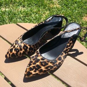 M.GEMI The Penna Concavo Calf Hair in Camo Leopard